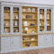 Casa Padrino Landhausstil Wohnzimmerschrank Grau / Gelb 286 X 51 X H. 228  Cm – Massivholz Schrank – Bücherschrank – Regalschrank – Landhausstil Möbel Regarding Wohnzimmerschrank