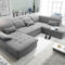 Funktionale Couch Wayne Sofa Schlafcouch Bettsofa Schlafsofa Sofabett  Wohnlandschaft Ausziehbar Dunkelgrau Ottomane Rechts U Form Within Couch Wohnzimmer